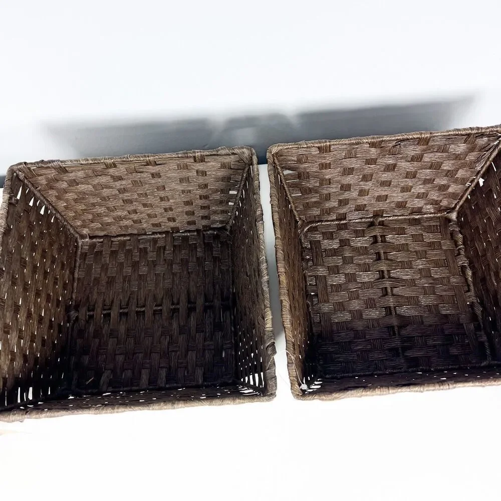 Harvest Home Collections Brown Baskets 10” By 10” NEW w/Tags